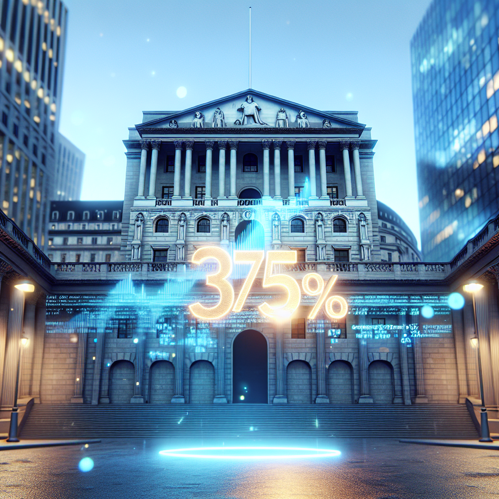 Bank of England London Architecture and 3.75 Percent Interest Rate